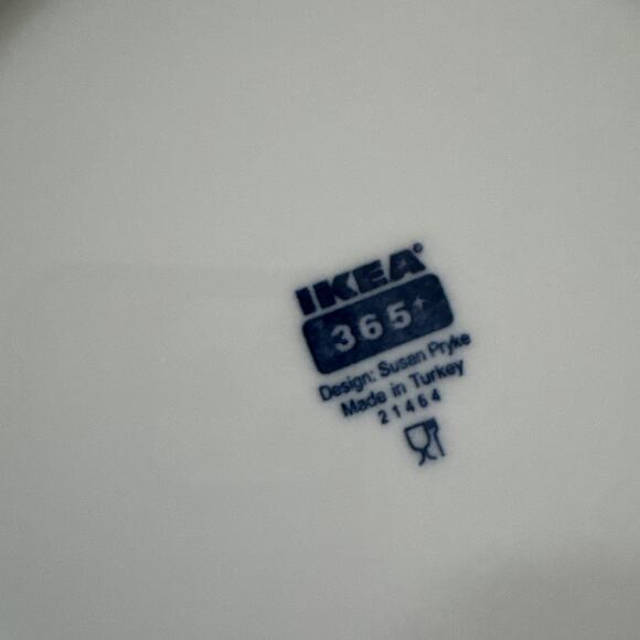 Set of 4 IKEA Susan Pryke 365 White Porcelain 8 3/8” Salad Plates 21464 TURKEY - Picture 6 of 8